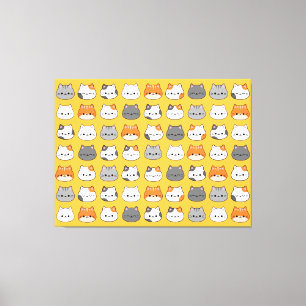 Impressão Em Tela Rosto de Gato Laranja Cinto