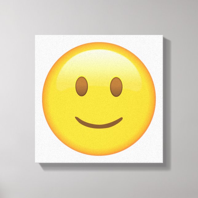 Impressão Em Tela Rosto ligeiramente sorridente - Emoji (Frente)