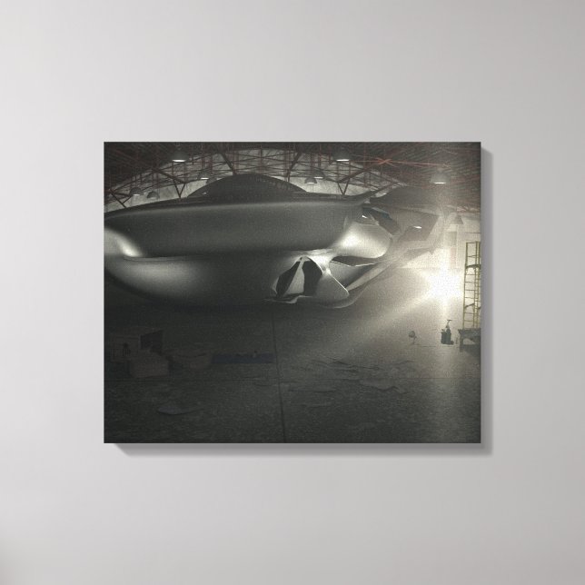 Impressão Em Tela Roswell UFO Hangar (Frente)