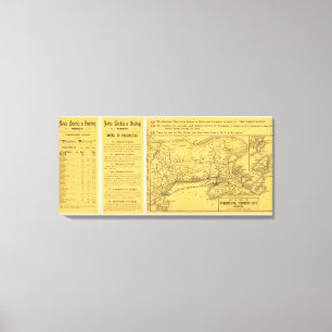 Impressão Em Tela Rotas internacionais do navio a vapor, Nova