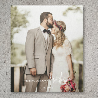 Impressão Em Tela Roteiro de Foto de Casamento Elegante