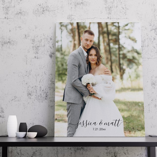 Impressão Em Tela Roteiro de Foto de Casamento Presente de Aniversár (Criador carregado)