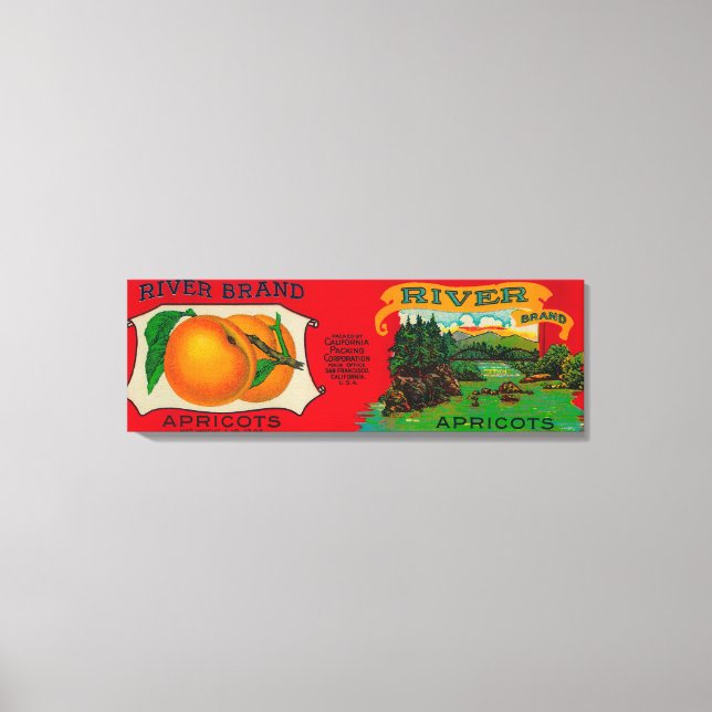 Impressão Em Tela Rótulo do Rio Apricot (Frente)