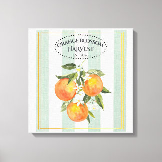 Impressão Em Tela Rótulo Flor de Laranjeira - Cítrico Mediterrâneo