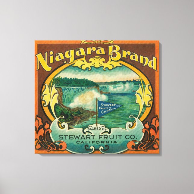 Impressão Em Tela Rótulo Niagra Laranja (Frente)