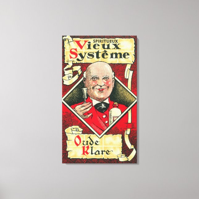 Impressão Em Tela Rótulo Vieux Systeme WineEurope (Frente)