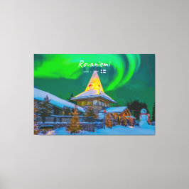Impressão Em Tela Rovaniemi, Finlândia - Magia Aurora