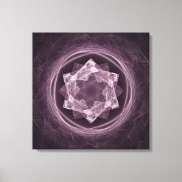 Impressão Em Tela Roxo Cinzento Escuro Abstrato Fractal
