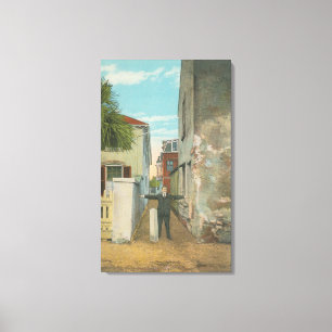 Impressão Em Tela Rua. Augustine, FL - Vista da Tesouraria Street &