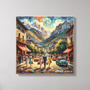 Impressão Em Tela Rua da Montanha Andorra la Vella Tela