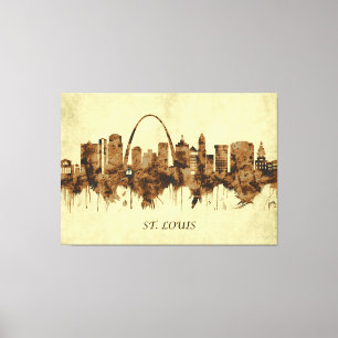 Impressão Em Tela Rua Louis Missouri