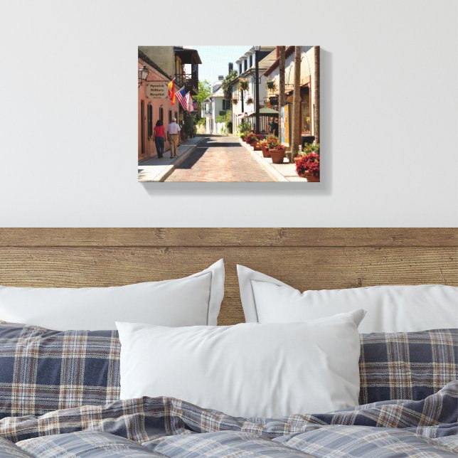 Impressão Em Tela Rua mais antiga St. Augustine, Flórida (Insitu(Quarto))