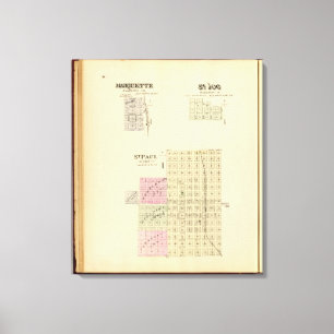 Impressão Em Tela Rua, Paul, Marquette e Rua Joe, Nebraska