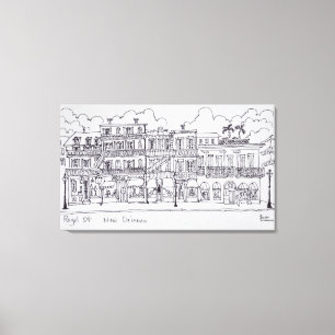 Impressão Em Tela Rua Real  Nova Orleans, Louisiana