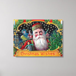 Impressão Em Tela Rua vitoriana, Nick com estrelas Douradas e brinqu