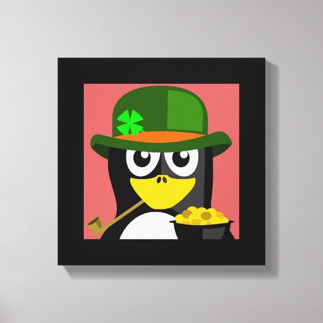 IMPRESSÃO EM TELA "RUAS. PATRICK'S DAY" PENGUIN (Frente)
