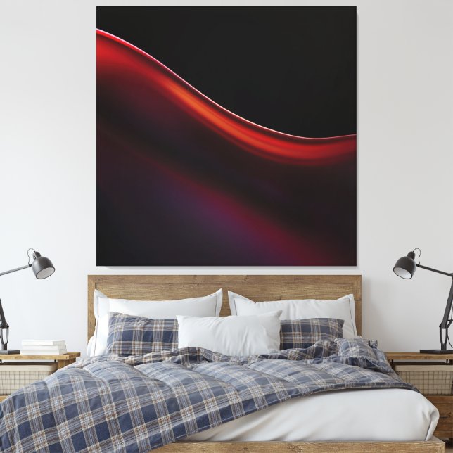 Impressão Em Tela Ruby Gradient (Insitu(Quarto))