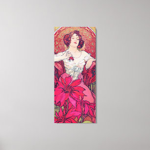 Impressão Em Tela Ruby (Quatro Joias), Alphonse Mucha