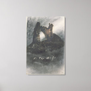 Impressão Em Tela Ruínas em Groz-Nez, Jersey, ou no arco