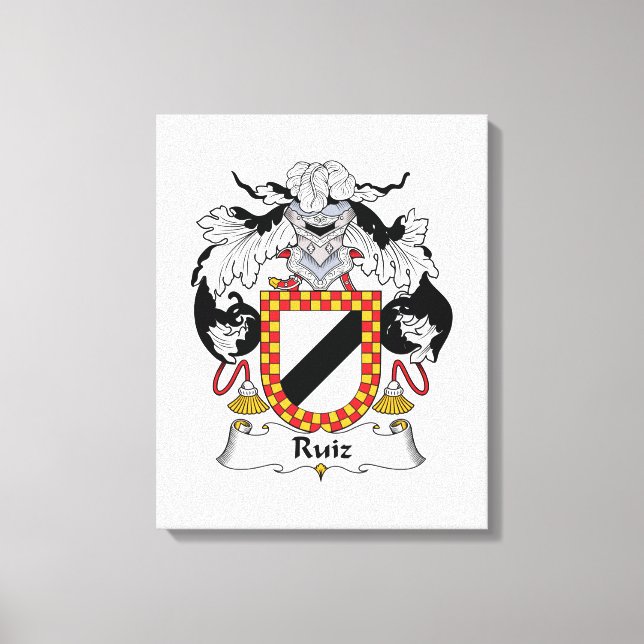 Impressão Em Tela Ruiz Family Crest (Frente)