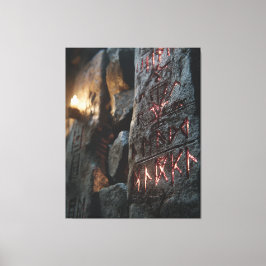 Impressão Em Tela Runas Antigas Brilhantes