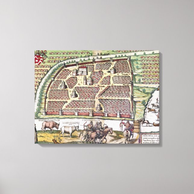 IMPRESSÃO EM TELA RÚSSIA: MOSCOU, 1591 (Frente)