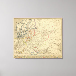 Impressão Em Tela Russie, Pologne, camurça, Norwege, Danemarck