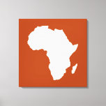 Impressão Em Tela Rust Red Audacio Africa<br><div class="desc">O mapa africano traçado em branco com cores contrastantes na paleta "Safari" de Emporio Moffa inspirada pela ousada aventura e natureza selvagem do continente.</div>
