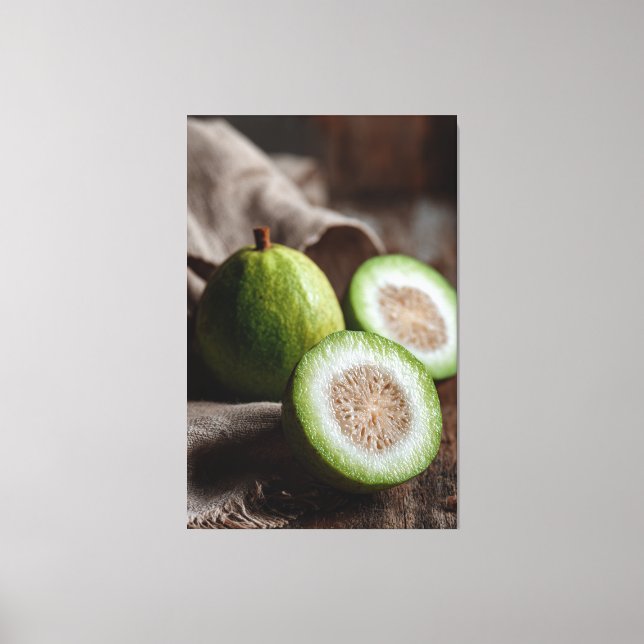 Impressão Em Tela Rustic Harvest: The Green Guava Study (Frente)