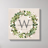 Rustic Linen Wreath Monograma Wedding Keepske