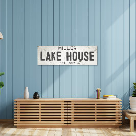 Impressão Em Tela Rustic Modern Industrial Farmhouse Lake House Long