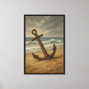 Impressão Em Tela Rusty Anchor pela margem