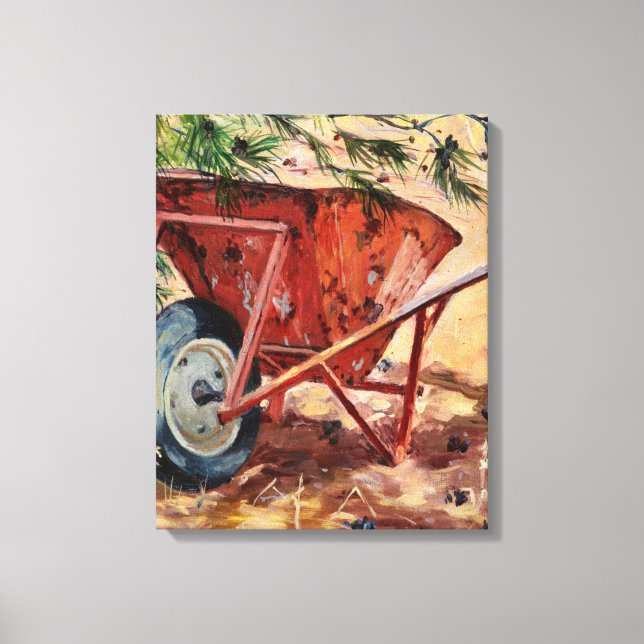 Impressão Em Tela Rusty Wheelbarrow 2009 (Frente)