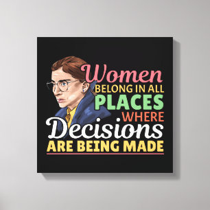 Impressão Em Tela Ruth Bader Ginsburg Advogada Feminista Juíza
