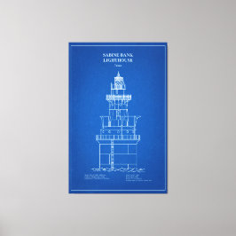 Impressão Em Tela Sabine Bank Lighthouse - Texas - AD