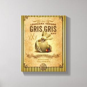 Impressão Em Tela Saco do Voodoo de Louisiana Nova Orleães Gris Gri