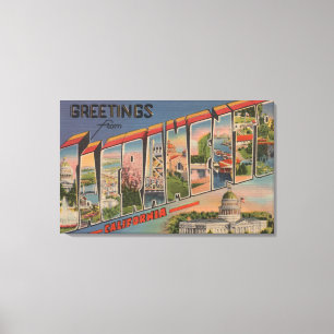 Impressão Em Tela Sacramento, cenas 2 da letra de CaliforniaLarge