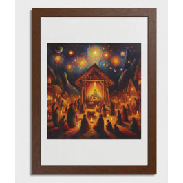 Impressão Em Tela Sacred Fire Beneath the Starry Night