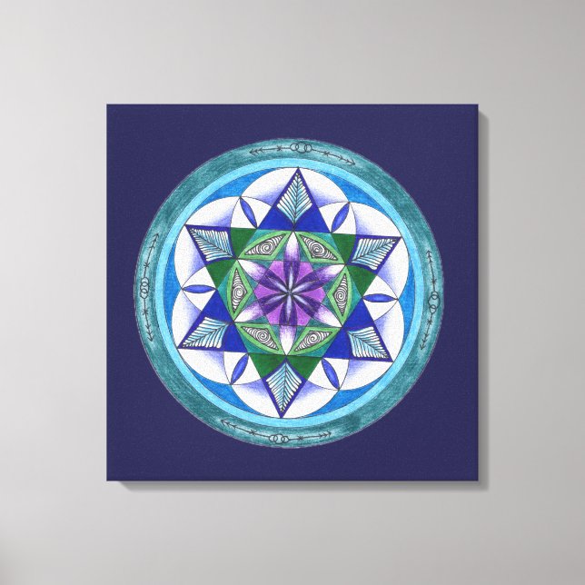 Impressão Em Tela Sacred Geometry Mandala (Frente)