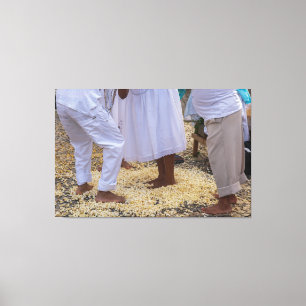 Impressão Em Tela Sacred Popcorn Ritual of Afro-Brazilian Tradition