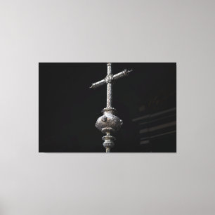 Impressão Em Tela Sacred Silver: Ornate Processional Cross