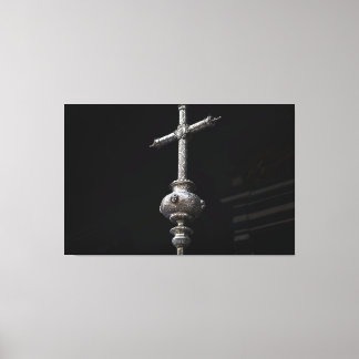 Impressão Em Tela Sacred Silver: Ornate Processional Cross