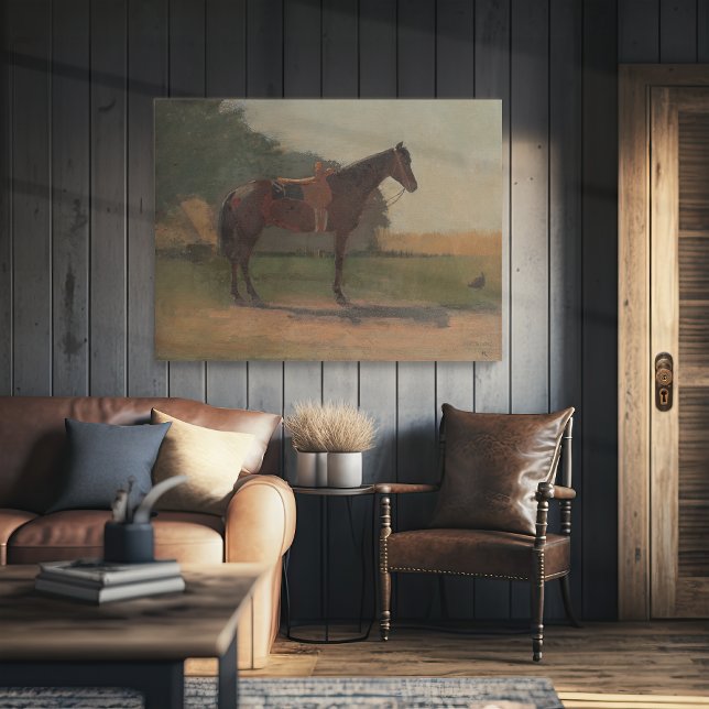 Impressão Em Tela "Saddle Horse in Fazenda Yard", por Winslow Homer (Criador carregado)