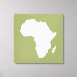 Impressão Em Tela Safari Verde África Austral<br><div class="desc">O mapa africano traçado em branco com cores contrastantes na paleta "Safari" de Emporio Moffa inspirada pela ousada aventura e natureza selvagem do continente.</div>