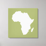 Impressão Em Tela Safari Verde África Austral<br><div class="desc">O mapa africano traçado em branco com cores contrastantes na paleta "Safari" de Emporio Moffa inspirada pela ousada aventura e natureza selvagem do continente.</div>