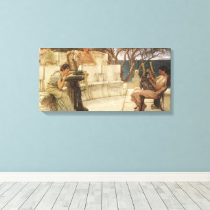 Impressão Em Tela Sáfio e Alceu por Sir Lawrence Alma Tadema