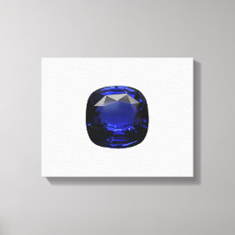 Impressão Em Tela Safira Lapidada em Cushion Azul