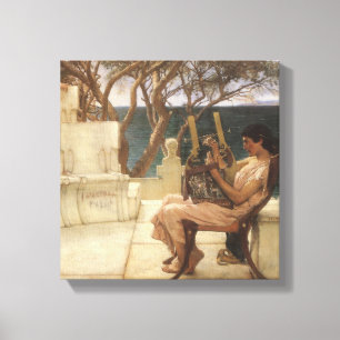 Impressão Em Tela Safo e Alceu por Sir Lawrence Alma Tadema