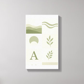 Impressão Em Tela Sage Green Minimalist Abstract Wall Art