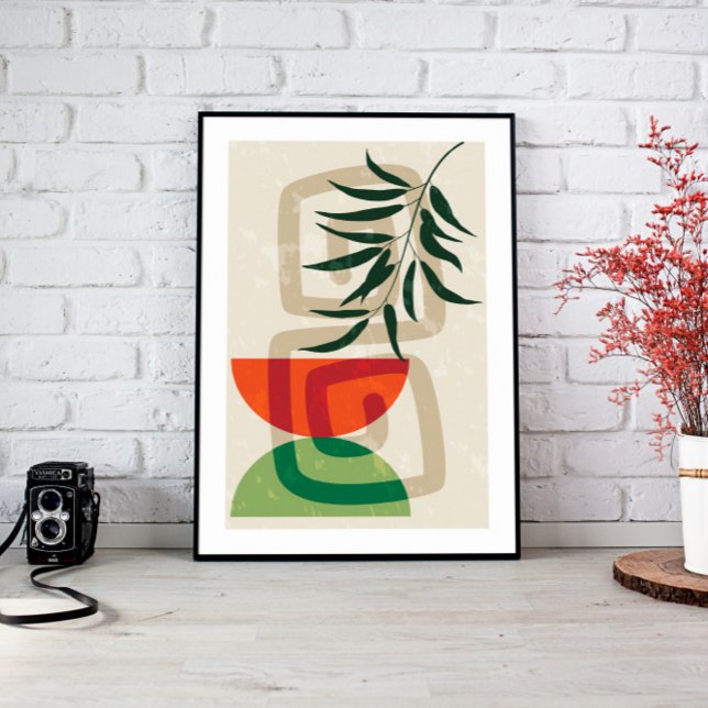 Impressão Em Tela Sage Green Wall Art, Boho Landscape Art (living room décor, above bed wall art, modern home décor, nursery wall art, large wall décor, canvas)